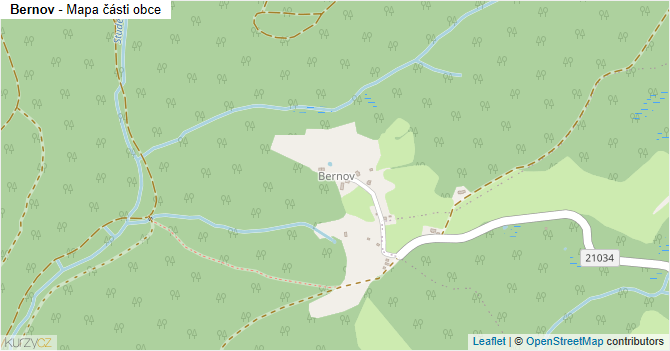 Bernov - mapa části obce