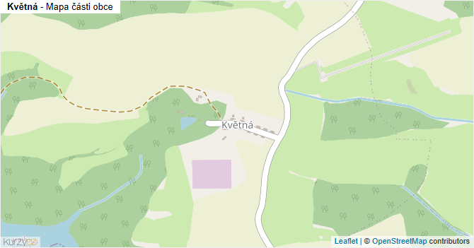 Květná - mapa části obce