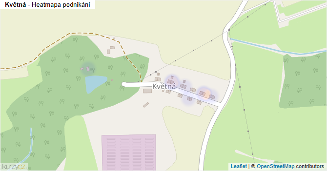 Květná - mapa podnikání