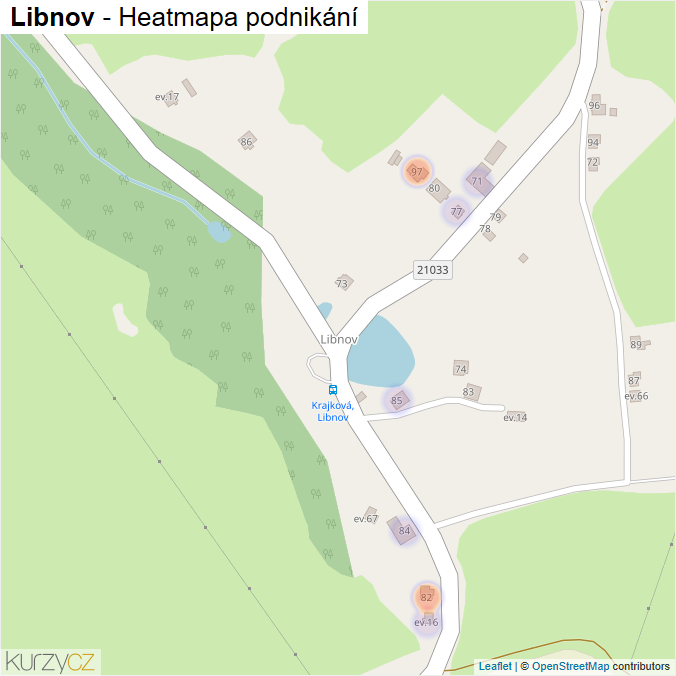 Mapa Libnov - Firmy v části obce.