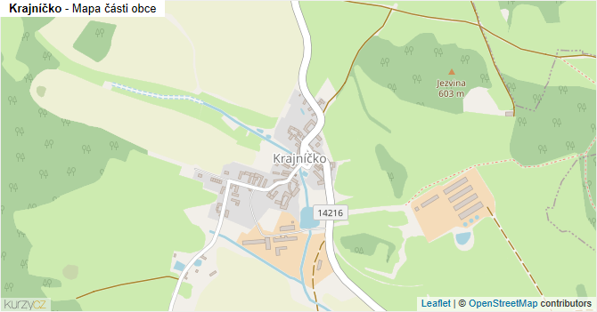 Krajníčko - mapa části obce