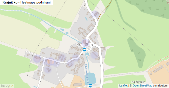 Krajníčko - mapa podnikání