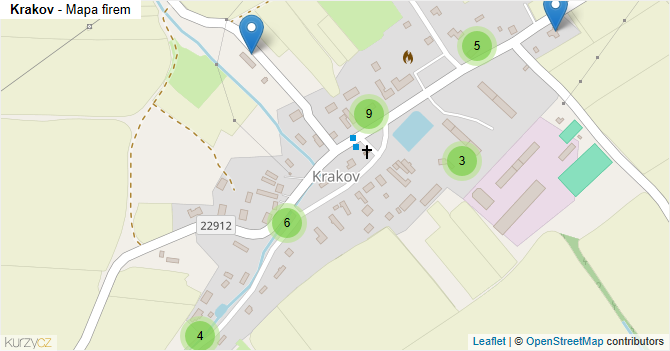 Krakov - mapa firem