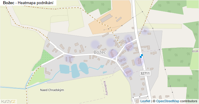 Božec - mapa podnikání