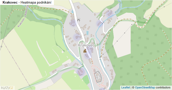 Krakovec - mapa podnikání