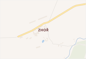 Zhoř v obci Krakovec - mapa části obce
