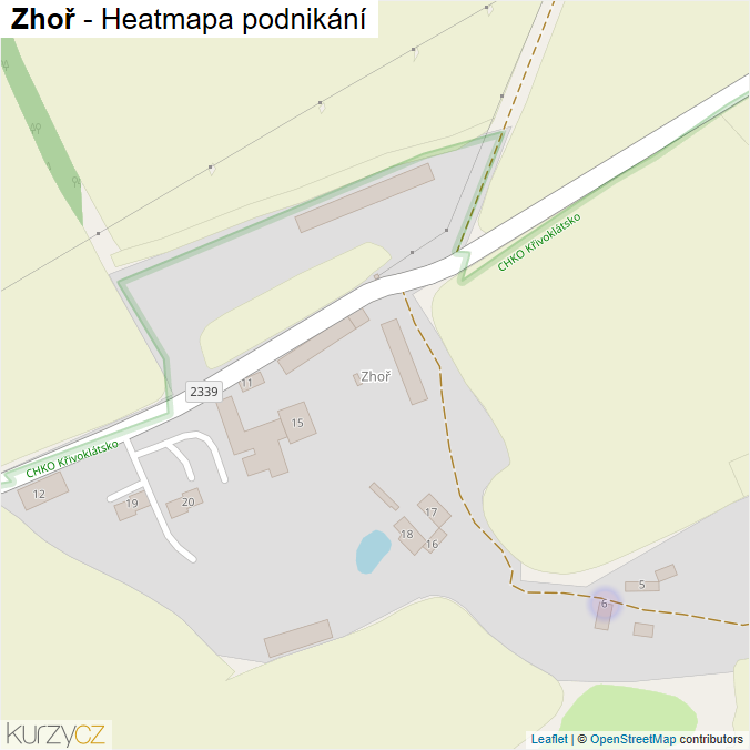Mapa Zhoř - Firmy v části obce.