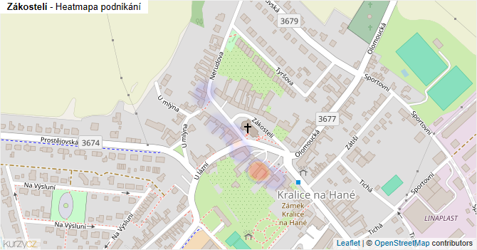 Zákostelí - mapa podnikání
