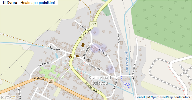 U Dvora - mapa podnikání