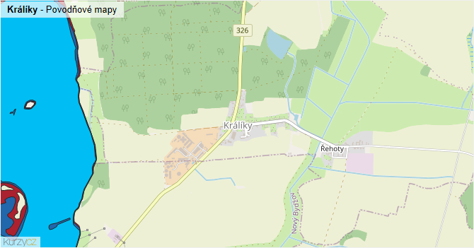 Králíky - záplavové mapy stoleté vody