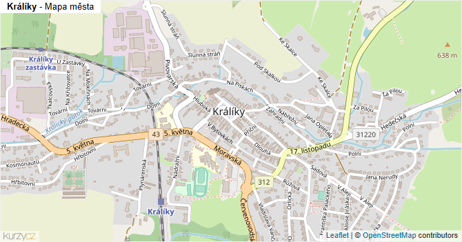 Králíky - mapa města