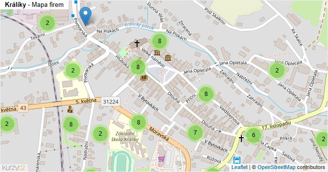 Králíky - mapa firem