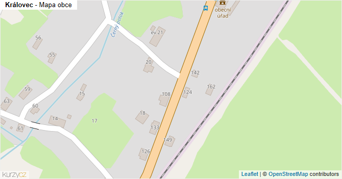 Královec - mapa obce