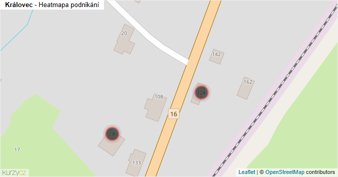Královec - mapa podnikání