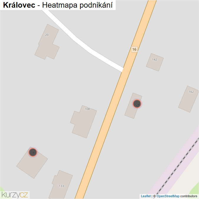 Mapa Královec - Firmy v obci.