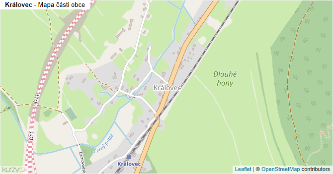 Královec - mapa části obce