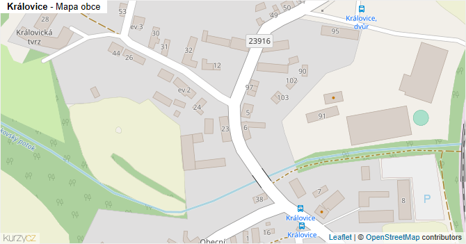 Královice - mapa obce