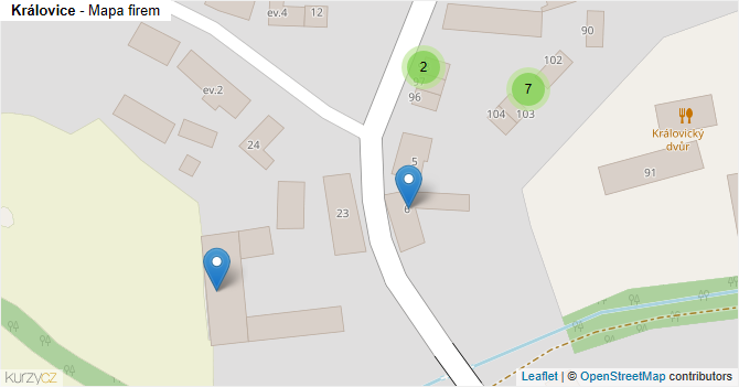 Královice - mapa firem