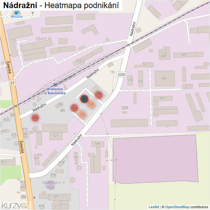 Mapa Nádražní - Firmy v ulici.