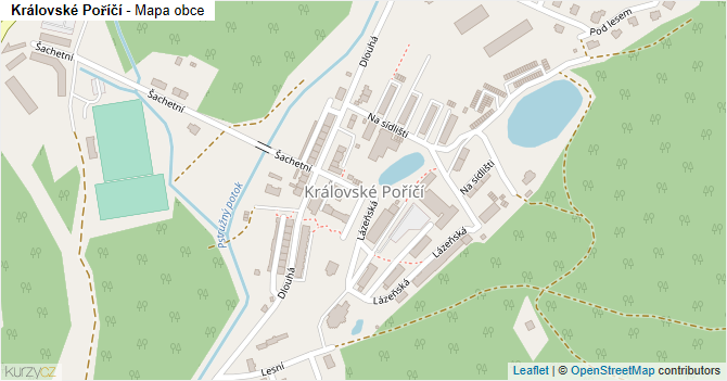 Královské Poříčí - mapa obce