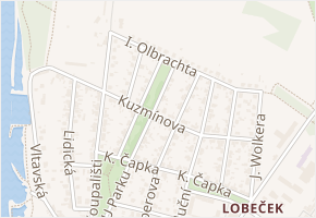 Kuzmínova v obci Kralupy nad Vltavou - mapa ulice