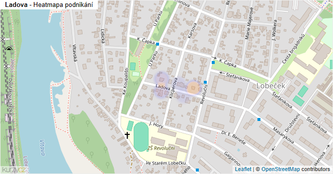 Ladova - mapa podnikání
