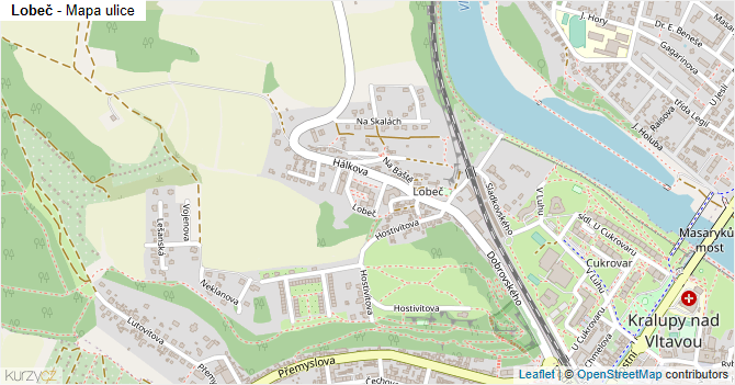 Lobeč - mapa ulice