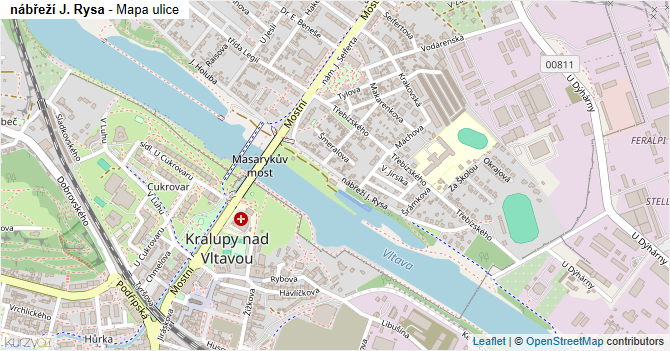 nábřeží J. Rysa - mapa ulice
