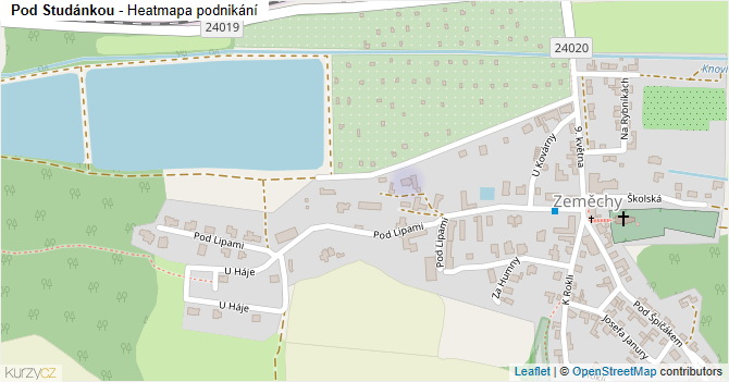 Pod Studánkou - mapa podnikání