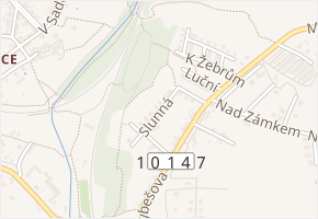 Slunná v obci Kralupy nad Vltavou - mapa ulice