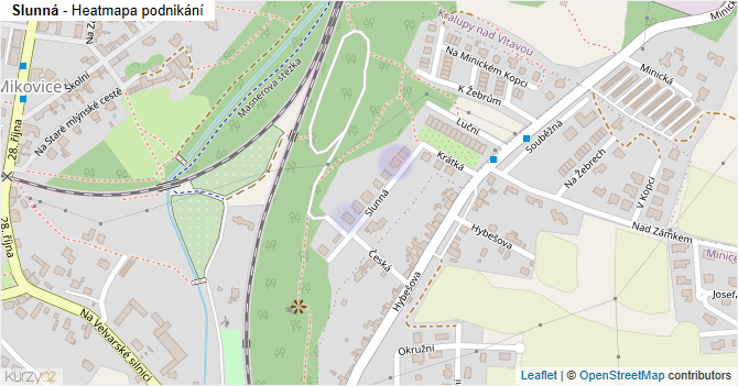 Slunná - mapa podnikání