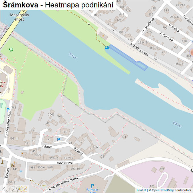 Mapa Šrámkova - Firmy v ulici.