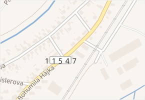 Bohumila Hájka v obci Králův Dvůr - mapa ulice