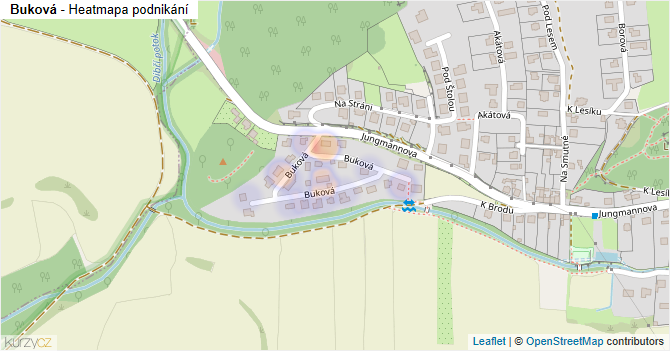 Buková - mapa podnikání