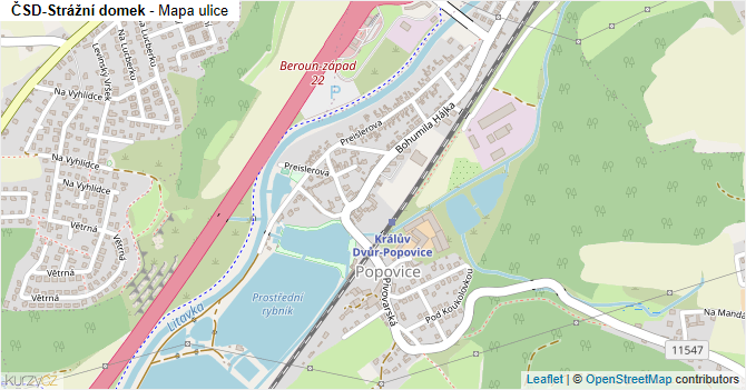 ČSD-Strážní domek - mapa ulice