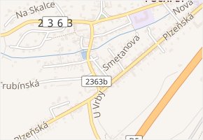 Dvořákova v obci Králův Dvůr - mapa ulice