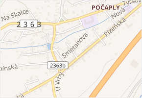 Fibichova v obci Králův Dvůr - mapa ulice
