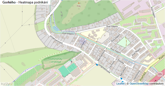 Gorkého - mapa podnikání