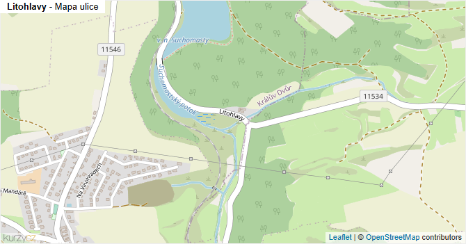 Litohlavy - mapa ulice