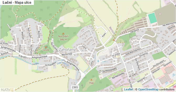 Luční - mapa ulice