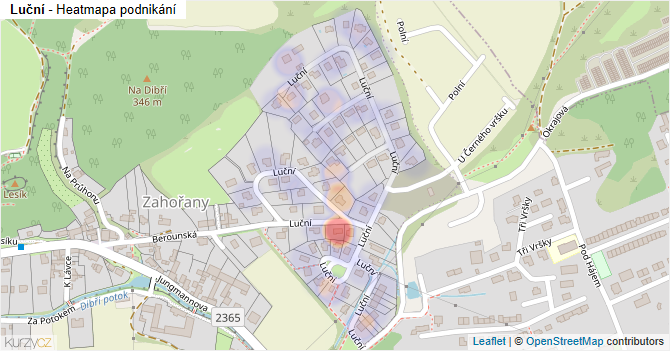 Luční - mapa podnikání