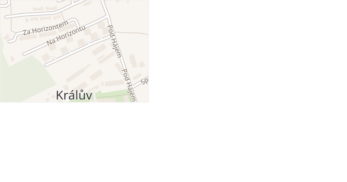 Na Horizontu v obci Králův Dvůr - mapa ulice