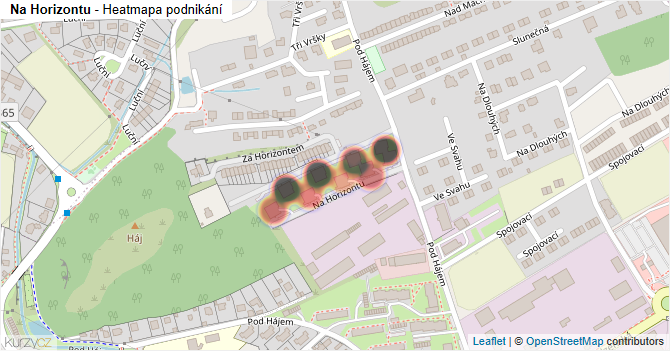 Na Horizontu - mapa podnikání