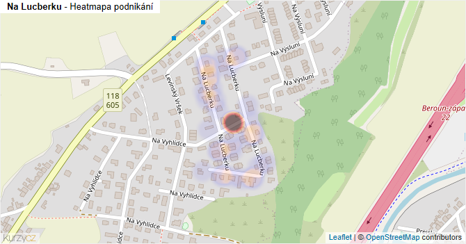 Na Lucberku - mapa podnikání