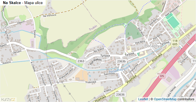 Na Skalce - mapa ulice