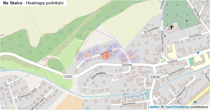 Na Skalce - mapa podnikání