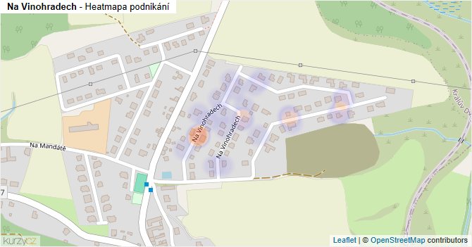 Na Vinohradech - mapa podnikání