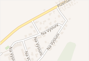 Na Výsluní v obci Králův Dvůr - mapa ulice