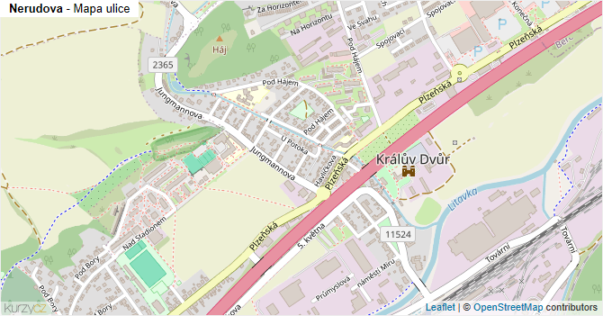Nerudova - mapa ulice