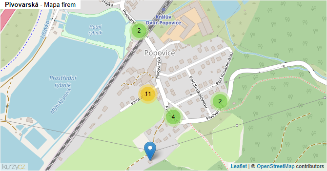Pivovarská - mapa firem